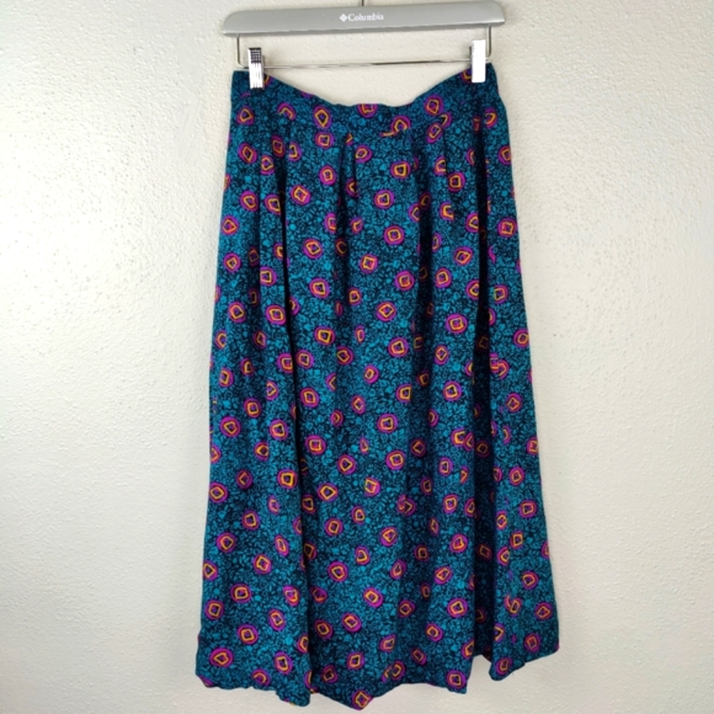 Vintage Sophisticates Rayon 80's Full Skirt